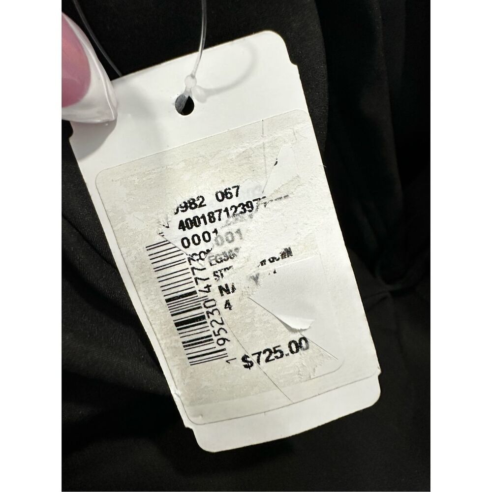 NWT Badgley Mischka Strapless Oversized Bow Evening Gown Black Size 4 $725 - Picture 9 of 9